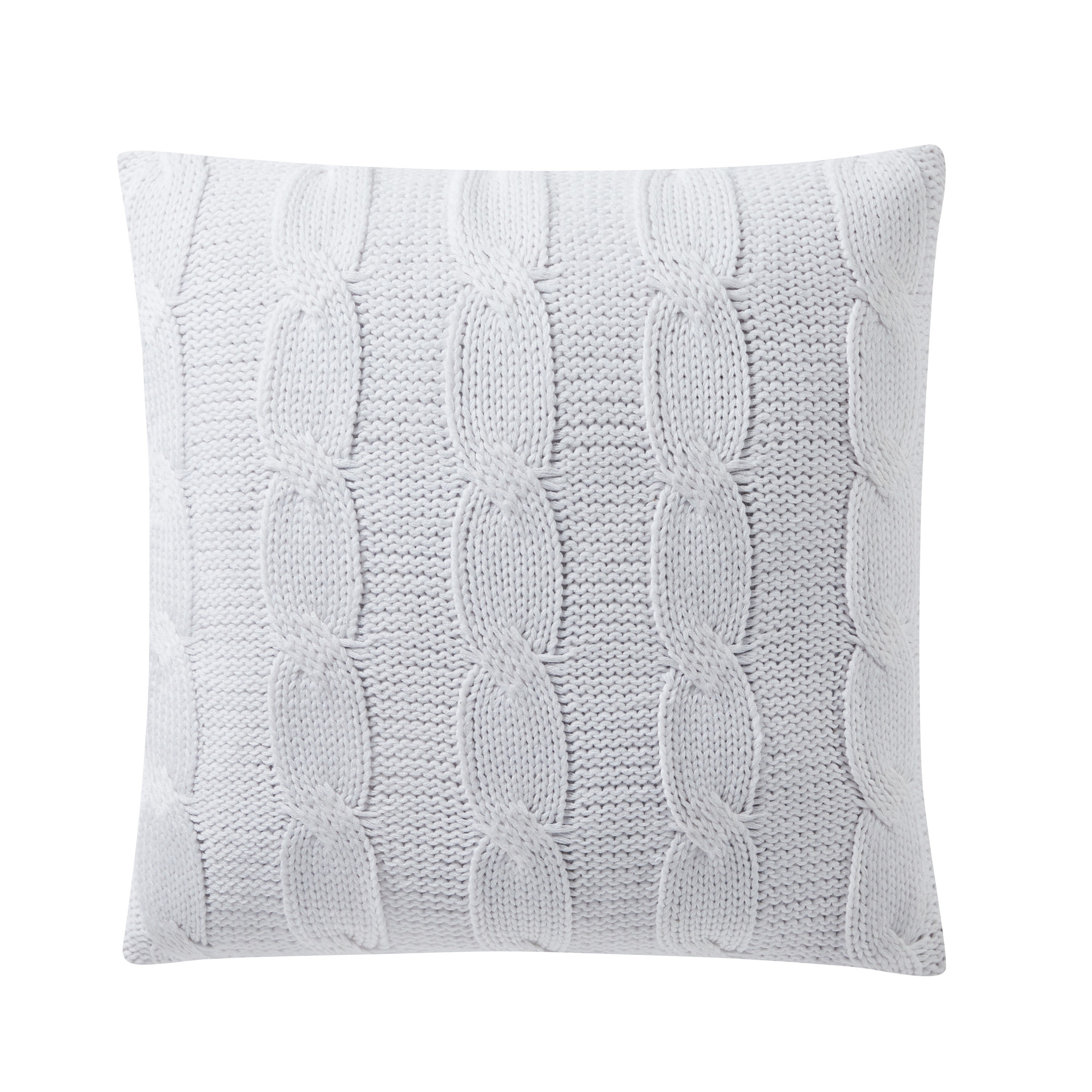 Gray knit online pillow