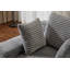 Canapé ergonomique avec fausse fourrure rayée douce, parfait pour un décor moderne et minimaliste, aucun assemblage requis.-11142875