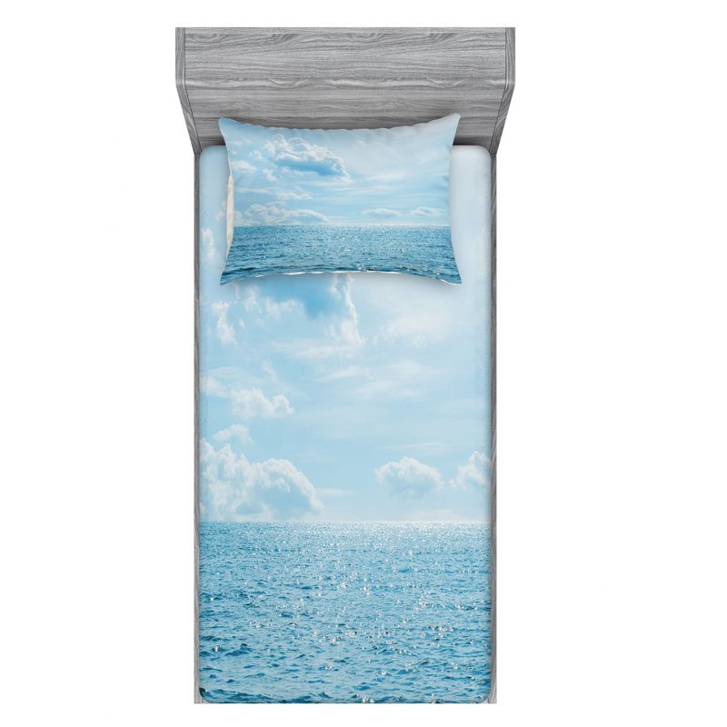 Clouds Microfiber Sheet Set, Twin XL Sheet Set with Fitted Sheet