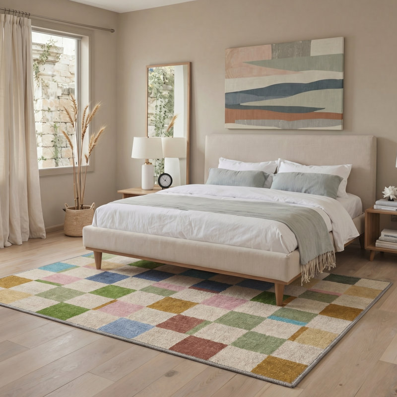 Tapis lavable à la machine Modern, Rectangle 6 pi x 9 pi