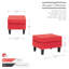 Yuki Fabric Upholstered Ottoman with Plastic Legs-876278170