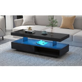 Modern Centre Table with 2 Drawers and Display Shelves