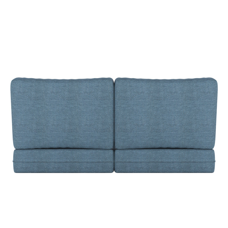 Sunbrella® Outdoor Loveseat Seat / Back Cushion, Spectrum Denim Sunbrella®