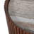 Decorative Ribbed Wood Side Table With Marble Top And Storage Compartment - Modern Narrow End Table For Living Room Or Home Decor - 19.75", Brown-133644823-133644822