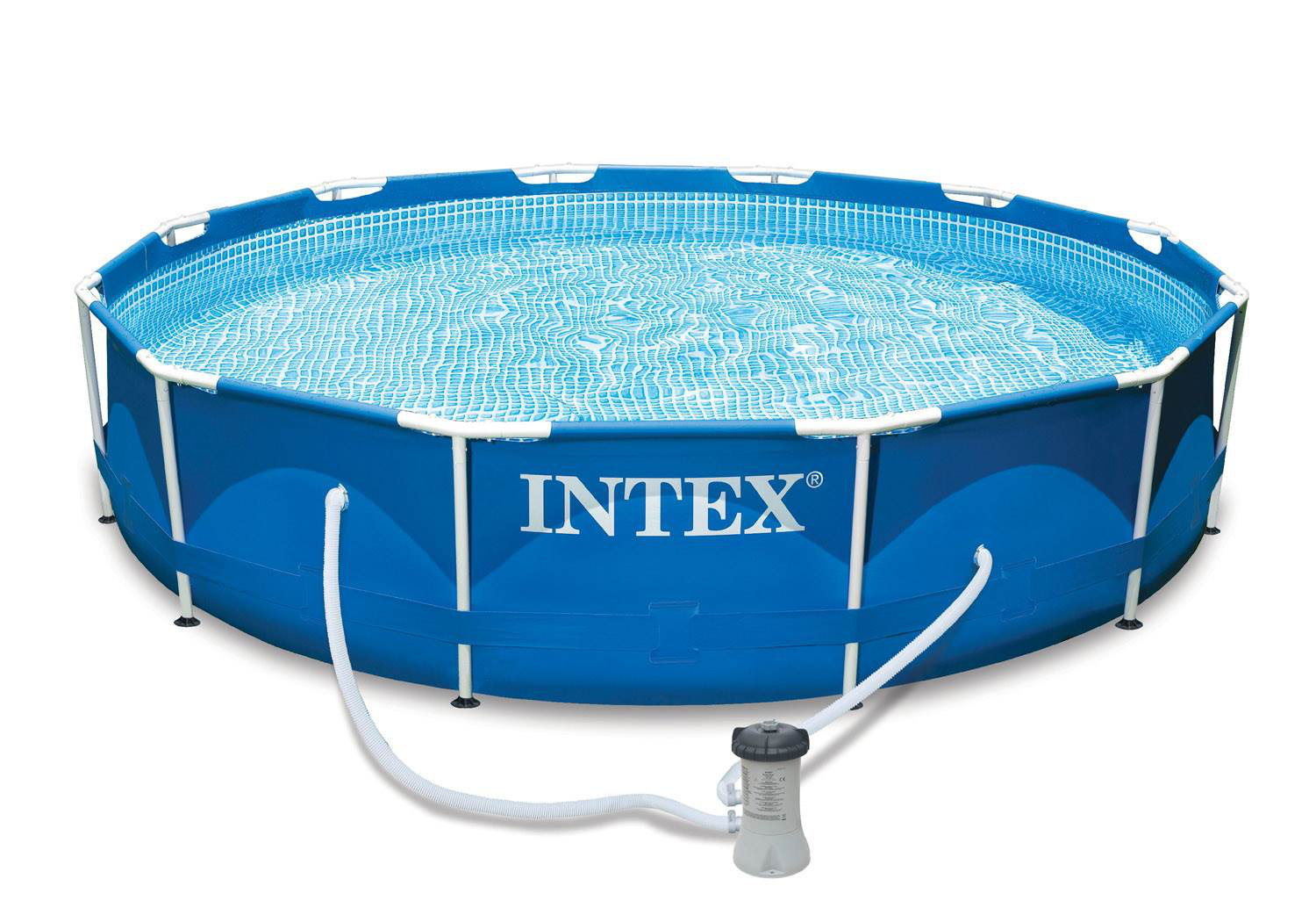 Intex 2.5 ft x 12 ft Steel Frame Set Pool | Wayfair