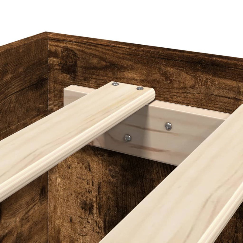 Storage Bed, 120 x 200cm, Smoked Oak