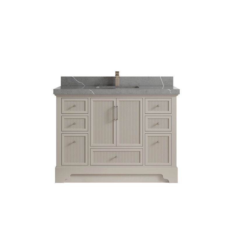 Alys 48'' Single Bathroom Vanity with Quartz Top