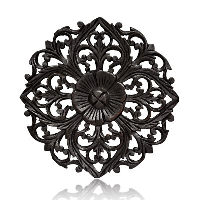 Traditional Plants & Flowers Wall Decor on Solid Wood