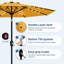 Parasol de marché 10 pi avec parasol rond de marché à 8 nervures avec manivelle et inclinaison, 10 pi, jaune-482779653