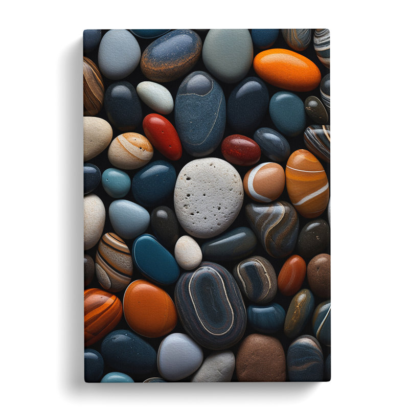 Pebbles Symbolism - Wrapped Canvas, 76cm H x 50cm W x 3cm D