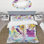 Bright And Colorful Boho Feathers I - Bohemian Duvet Cover Set - Microfiber Polyester