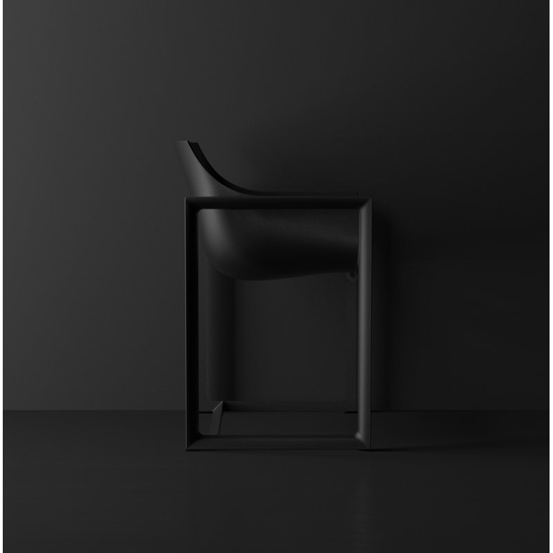 Wall Street Patio Dining Chair, Black