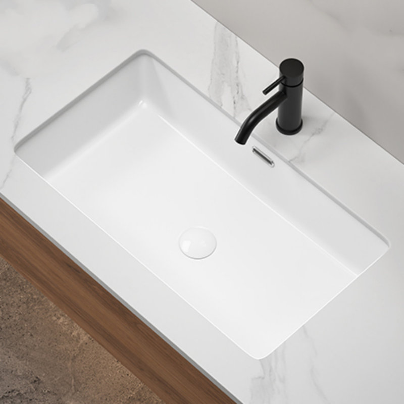 28-Inch Refractory Clay Recessed White Undermount Kitchen Sink Single Sink Countertop Accessory Kit Included
