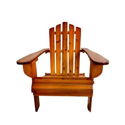 Chaise pliante d'intérieur en bois avec siège inclinable confortable, assise large et accoudoir, fabriquée en Populus de couleur chêne, assemblage simple, limite de poids de 250 lb, idéale pour le patio, le jardin extérieur