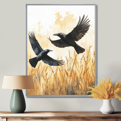 Koziol Dark Crows In The Cornfield III - Bird Wall Art