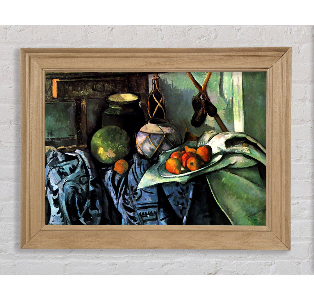 Cezanne Stillleben mit Aubergine - Einzelner Bilderrahmen Kunstdrucke