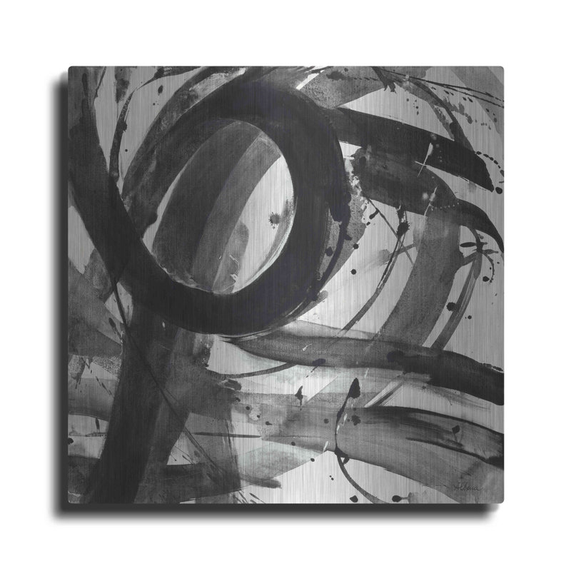 Winston Porter «Roller Coaster II on White» par Albena Hristova, art mural en métal, H 24 po x l 24 po