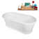 71" Streamline Soaking Freestanding Tub and Tray With Internal Drain