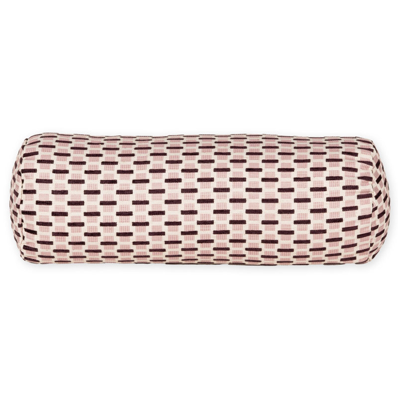 Oreiller en plumes Skywalk, Polyester, Mauve / géométrique 2, Traversin H 8 po x l 21 po
