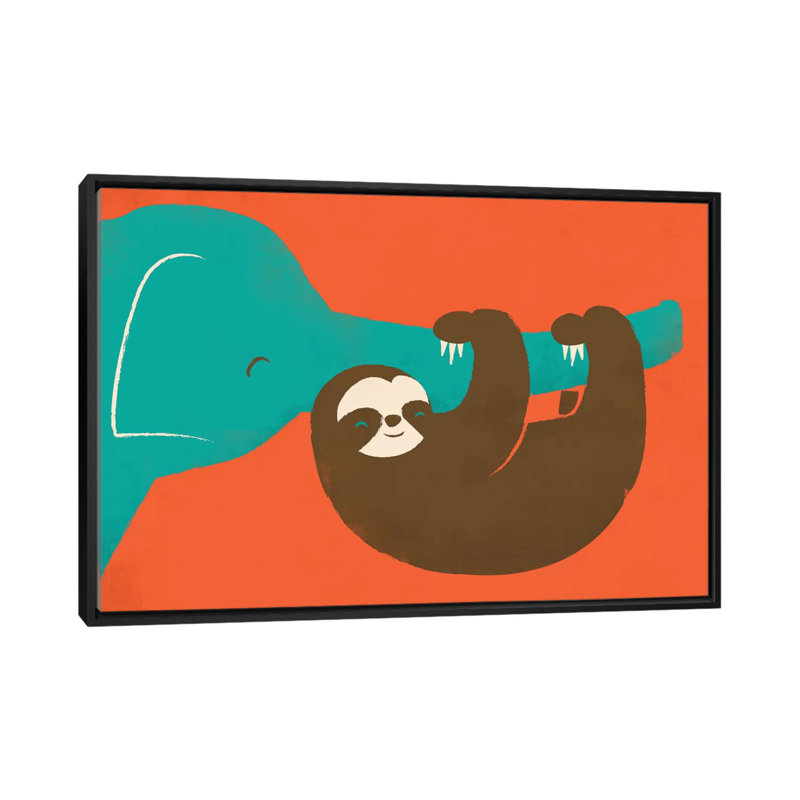 « let do hang », impression sur toile, H 18 po x l 26 po x P 1,5 po, Toile avec cadre noir