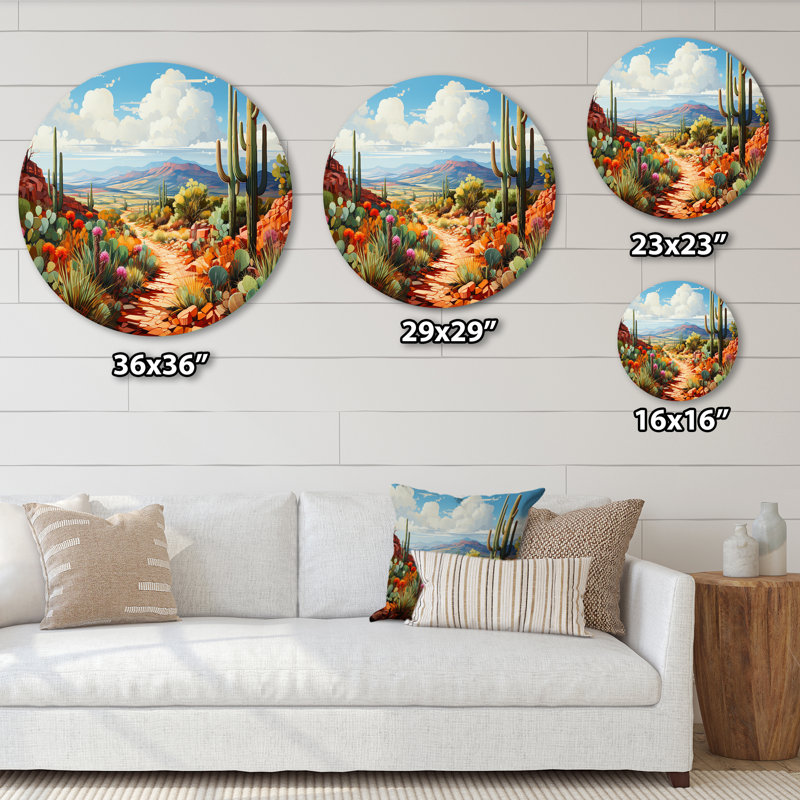 Mariolino - art floral rond en métal, H 16 po x l 16 po