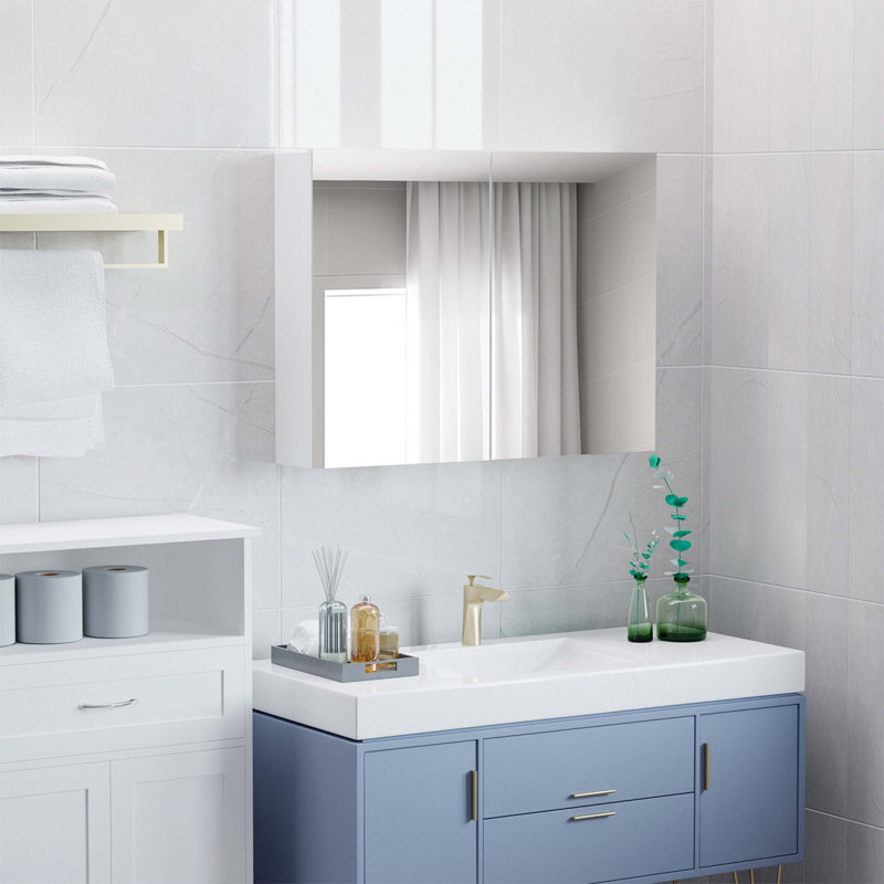 Double Door Wall Mounted Bathroom Mirror