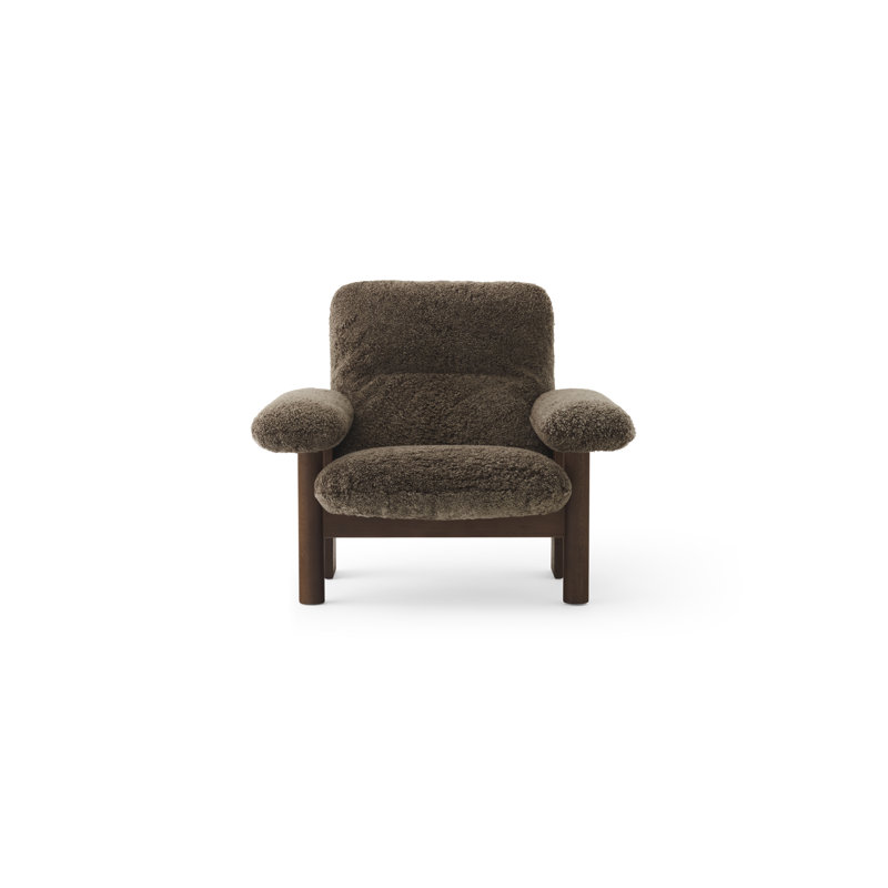 Brasilia Lounge Chair, Sheepskin Root, Walnut