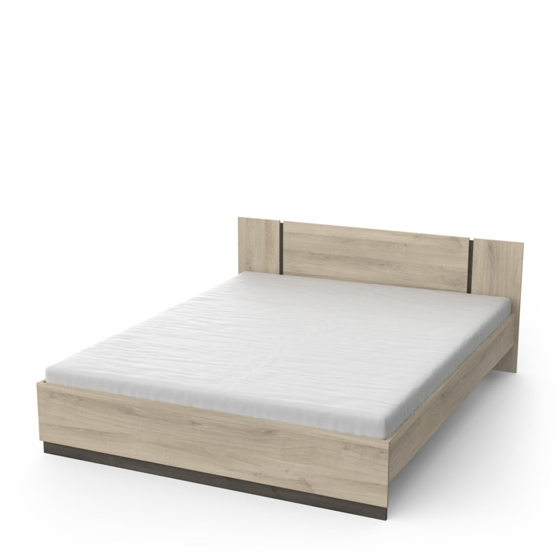 Silsbye Bed, Beige, European Kingsize (160 x 200 cm)