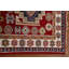 Tapis géométrique Kazak rouge noué à la main