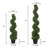 Artificial Potted Spiral Green Boxwood Topiary-673439313