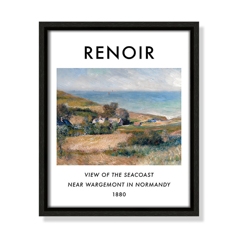 Collection «Old View» du bord de mer près de Wargemont, collection Old maîtres par Auguste Renoir, Cadre flottant espresso