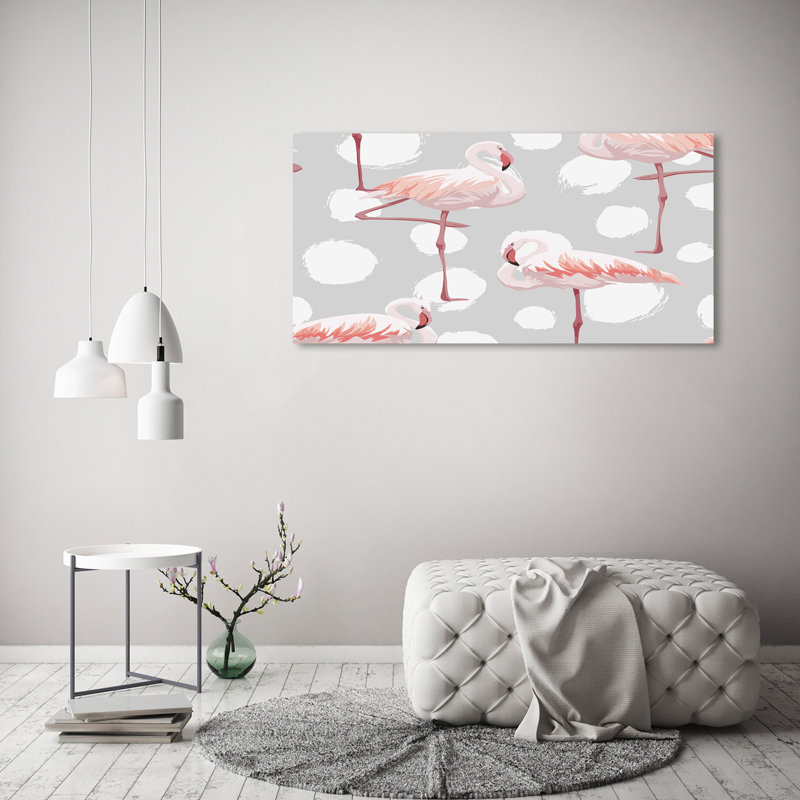 Flamingos - Wrapped Canvas Print