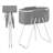 Foldable Dog Bathtub Elevated Grey Shower Station For Small & Medium Dogs & Cats
