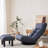 Navy Lazy Chair With 14 Head Adjustments, Metal Frame - For Home Decor Reclining Spring Seat Bag, Adjustable Back 38.12 Lb Heavy-duty
