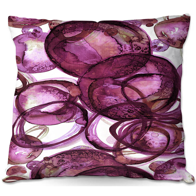 Reversible Throw Pillow, 20" x 20", White/Magenta