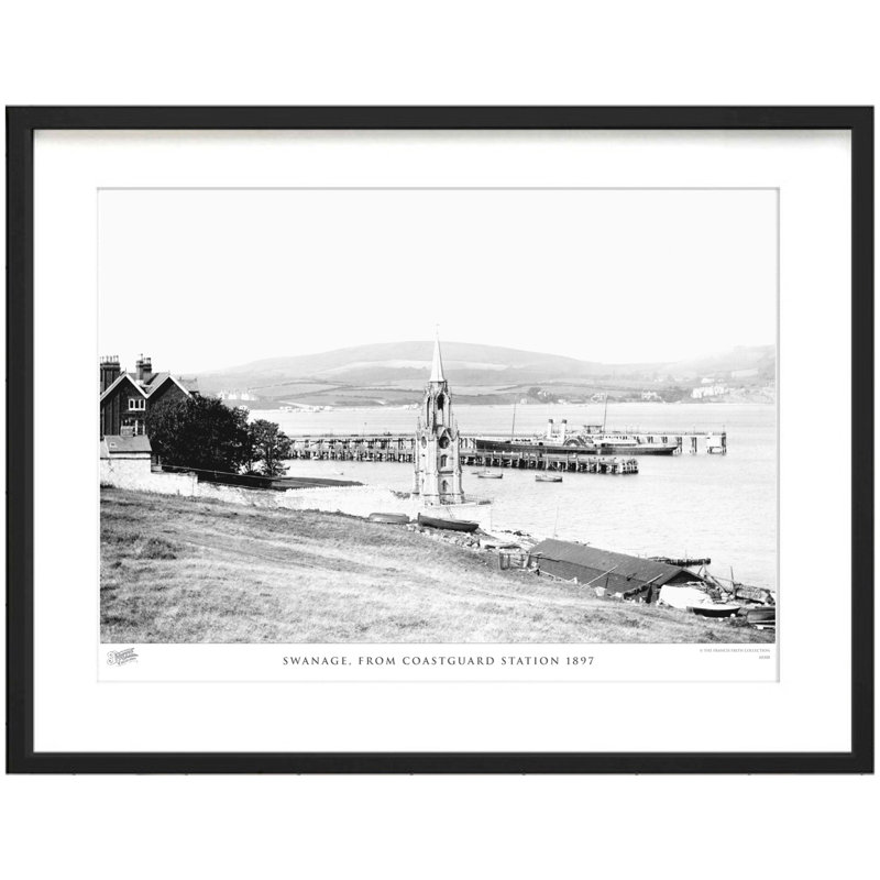 Swanage, From Coastguard Station 1897 by Francis Frith - Single Picture Frame Print, 60cm H x 80cm W x 2.3cm D