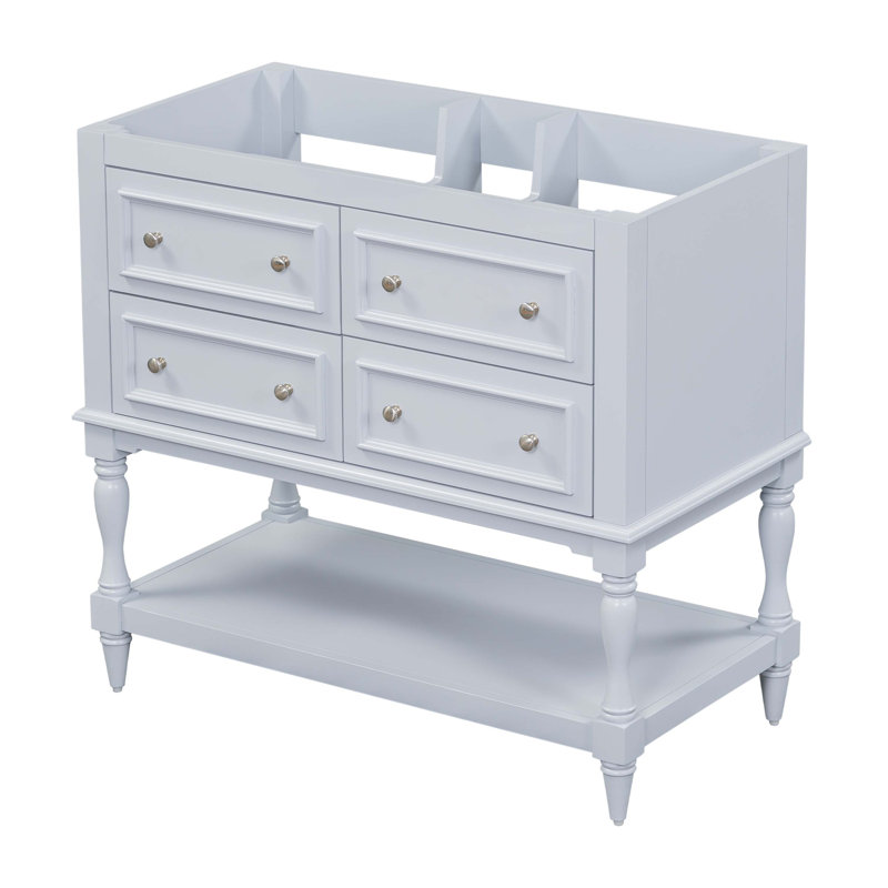 Base de meuble-lavabo simple 35,51 po seulement, Bleu