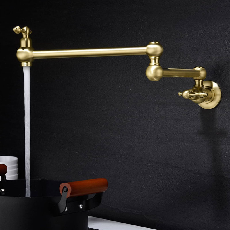 AWZTOO Kitchen Faucet, Brushed Gold