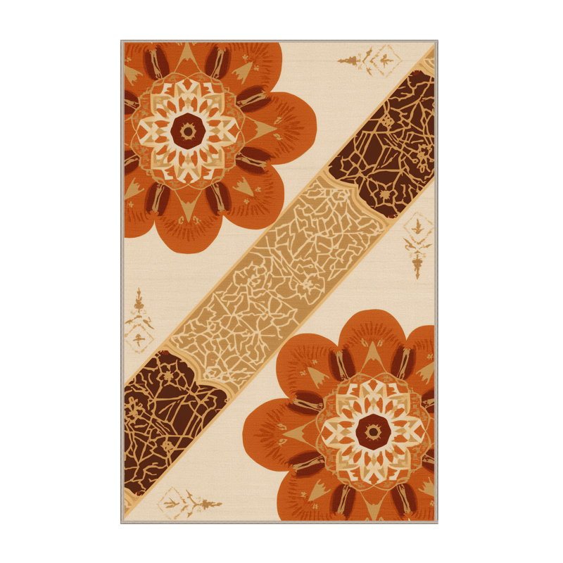 Tapis marocain d'inspiration mondiale Paesyn Marigold, 8 x 10