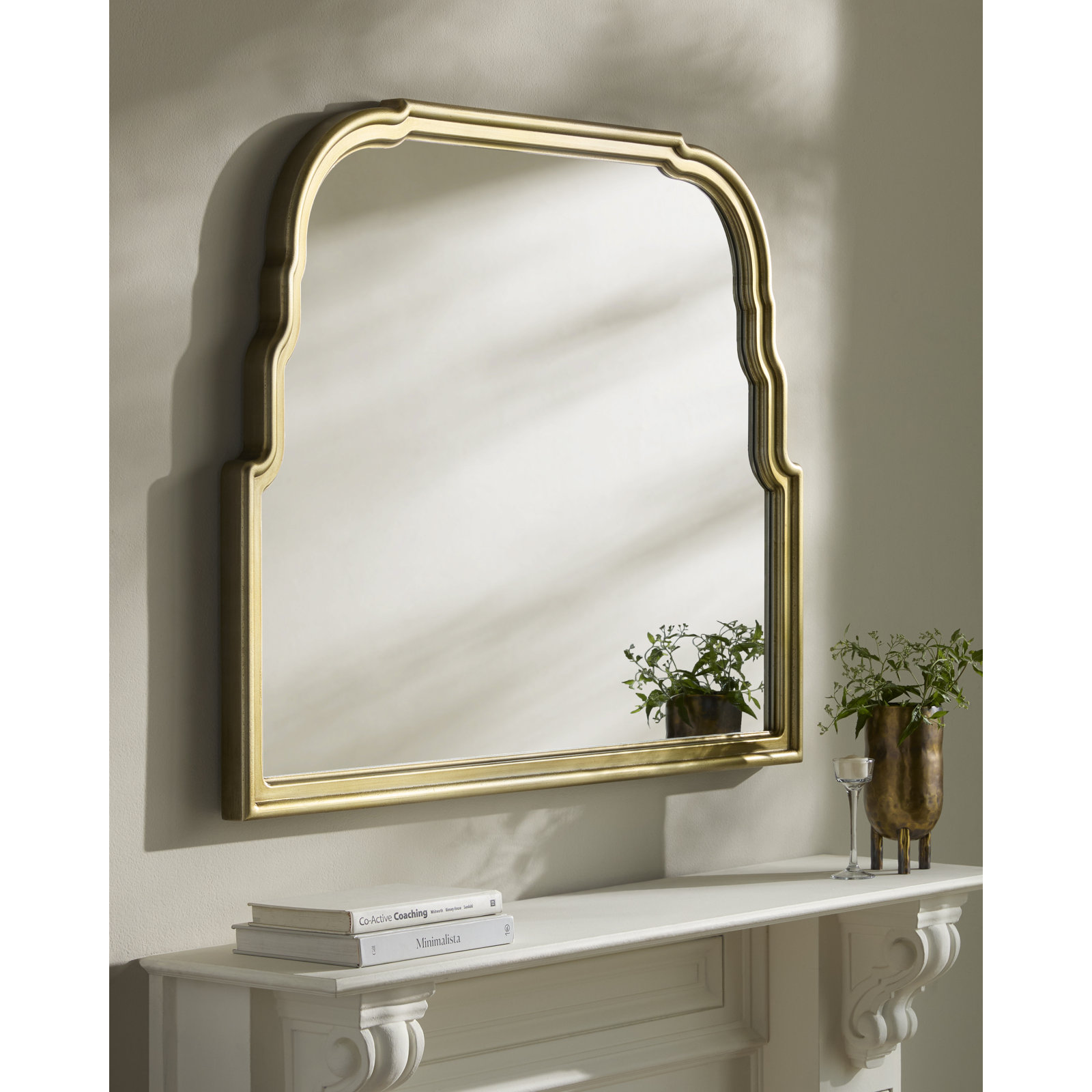 Canterbury Antique Brass Wall Mirror