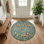 Tapis rond en coton à motif de renard des bois Enchanted