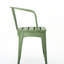Ensemble bistro en métal 3 pièces, extérieur, résistant à l'eau, en fer, comprenant une table et des chaises hautes d'assise de 61,5 cm (24,24 po), profondeur d'assise de 41,3 cm (16,25 po), revêtement en poudre, 76,2 cm x 45,7 cm (30 po x 18 po).