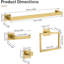 Ensemble de quincaillerie de salle de bain, support à serviettes en acier inoxydable 10 pièces et support mural pour salle de bain moderne-113406208