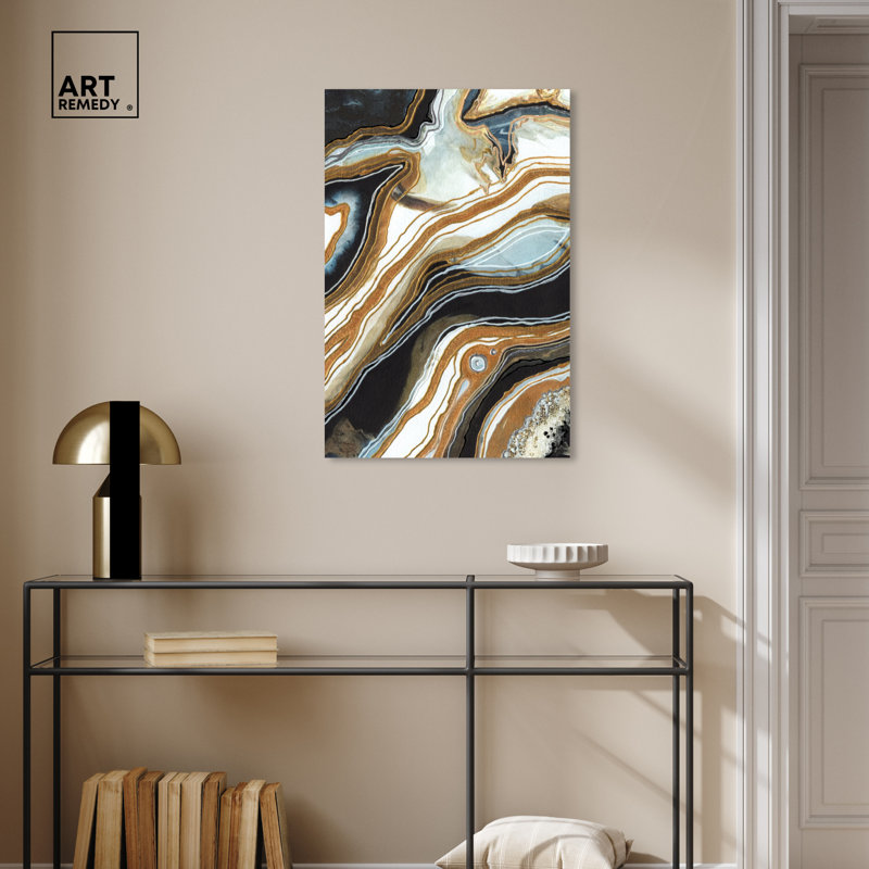 Black and Gold I, Wrapped Canvas, 30" H x 20" W