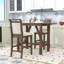 Ensemble de table de salle à manger 3 pièces, table de salle à manger extensible avec abattant et 2 chaises rembourrées-129936222