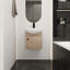Petit meuble-lavabo de 18 po avec lavabo en céramique, fixation murale