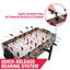 Table de jeu combinée 3-en-1 MD Sports avec air hockey, billard et babyfoot, comprend des accessoires complets et une conception peu encombrante pour les salles de jeux