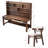 Kids Study Desk Chair Set Learning Writing Desk Computer Table with Hutch-52774098