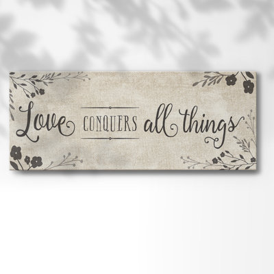 «Love Conquers On Canvas», art textuel