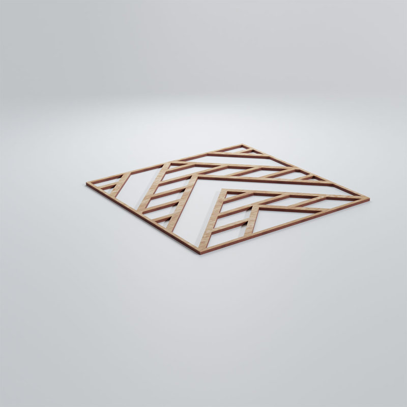 Panneaux muraux décoratifs en bois Gilcrest, Chêne rouge, H 11 3/8 po x l 11 3/8 po x P 1/4 po